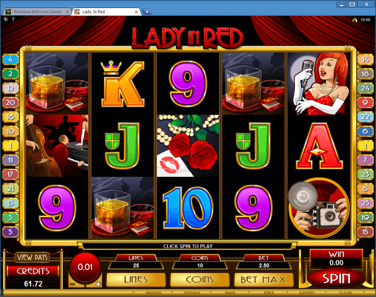 Lady in Red regular video slot Blackjack Ballroom online casino gambling