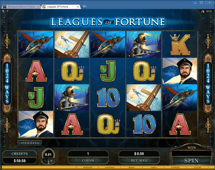 Leagues of Fortune bonus slot BlackJack Ballroom online casino application