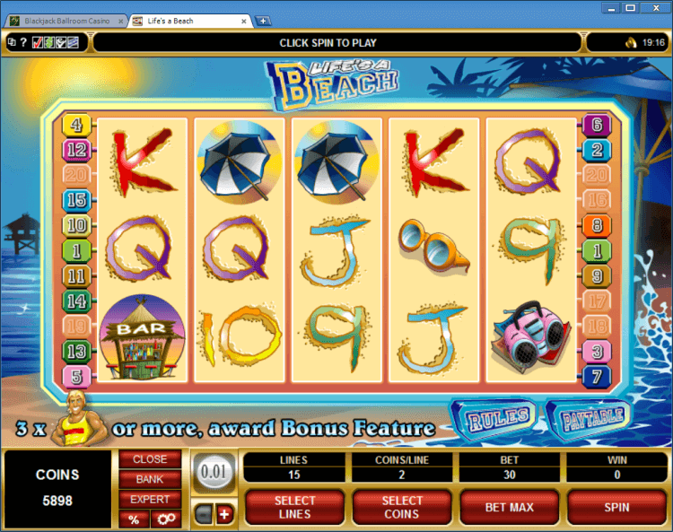 Life&#8217;s a Beach bonus slot BlackJack Ballroom online gambling casino