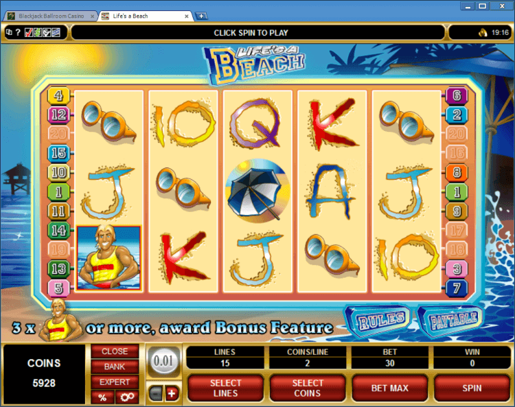 Life&#8217;s a Beach bonus slot BlackJack Ballroom online gambling casino