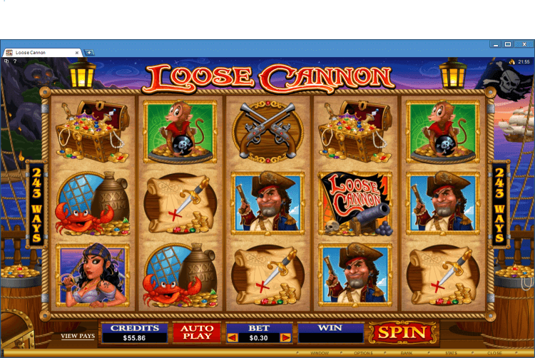 Loose Cannon bonus slot BlackJack Ballroom online casino gambling