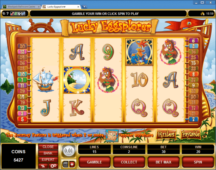 Lucky Eggsplorer bonus slot BlackJack Ballroom online casino application