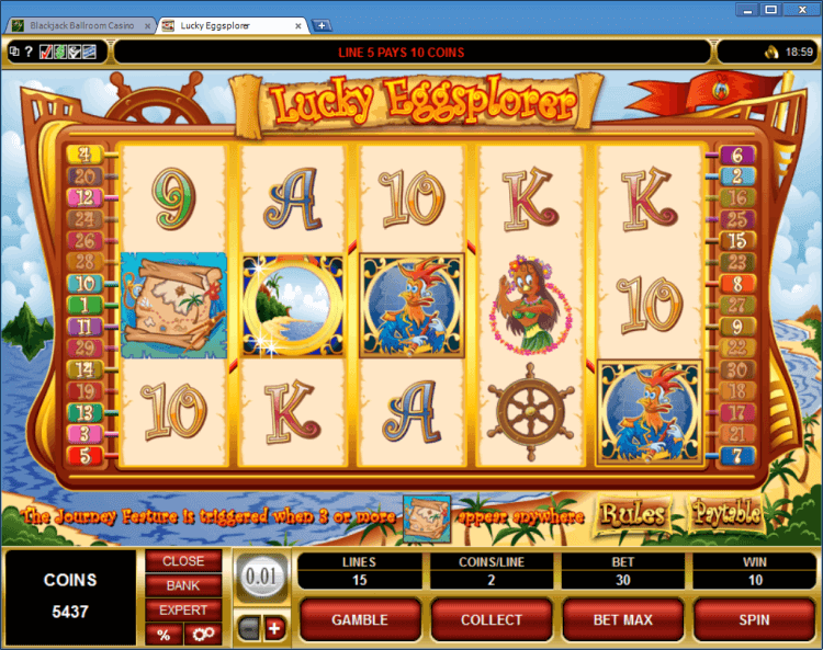 Lucky Eggsplorer bonus slot BlackJack Ballroom online casino application