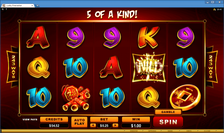 Lucky Firecracker regular video slot BlackJack Ballroom online casino gambling