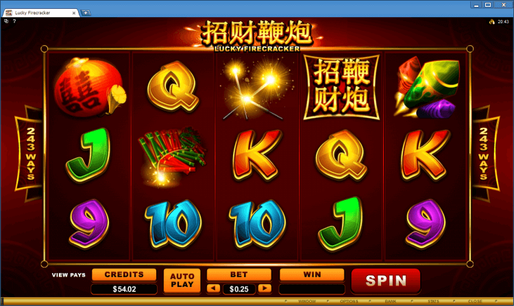 Lucky Firecracker regular video slot BlackJack Ballroom online casino gambling