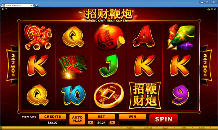 Lucky Firecracker regular video slot BlackJack Ballroom online casino gambling