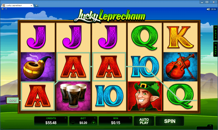 Lucky Leprechaun bonus slot BlackJack Ballroom online casino gambling