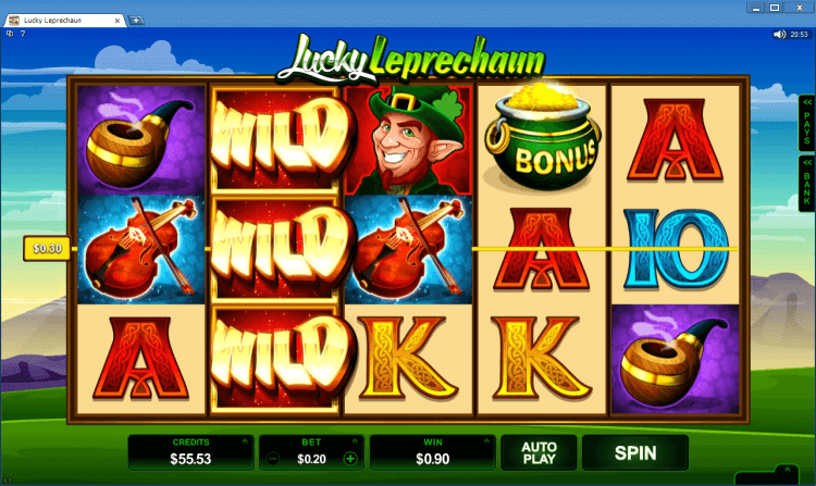 Lucky Leprechaun bonus slot BlackJack Ballroom online casino gambling