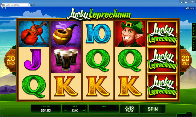 Lucky Leprechaun bonus slot BlackJack Ballroom online casino gambling