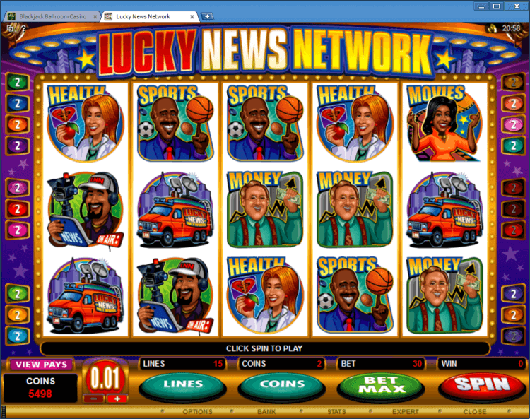 Lucky News Network bonus slot BlackJack Ballroom online casino application