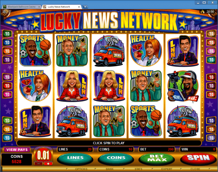 Lucky News Network bonus slot BlackJack Ballroom online casino application