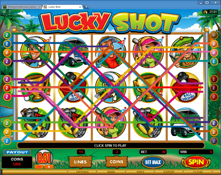 Lucky Shot bonus slot BlackJack Ballroom online casino application