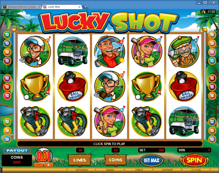Lucky Shot bonus slot BlackJack Ballroom online casino application