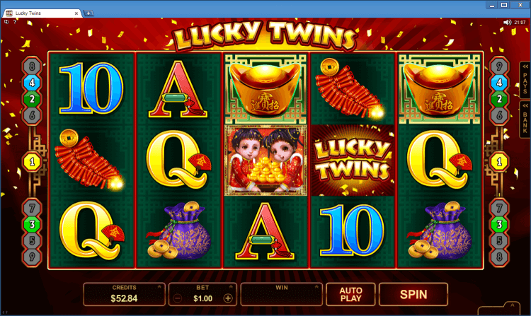 Lucky Twins regular video slot BlackJack Ballroom online casino gambling