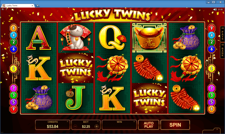 Lucky Twins regular video slot BlackJack Ballroom online casino gambling