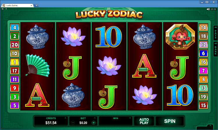 Lucky Zodiac regular video slot BlackJack Ballroom online casino gambling