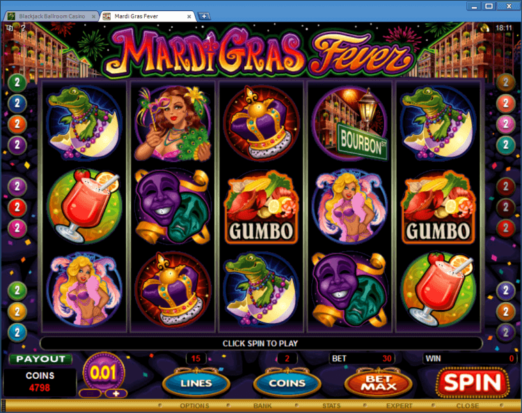 Mardi Gras Fever bonus slot BlackJack Ballroom gambling online casino