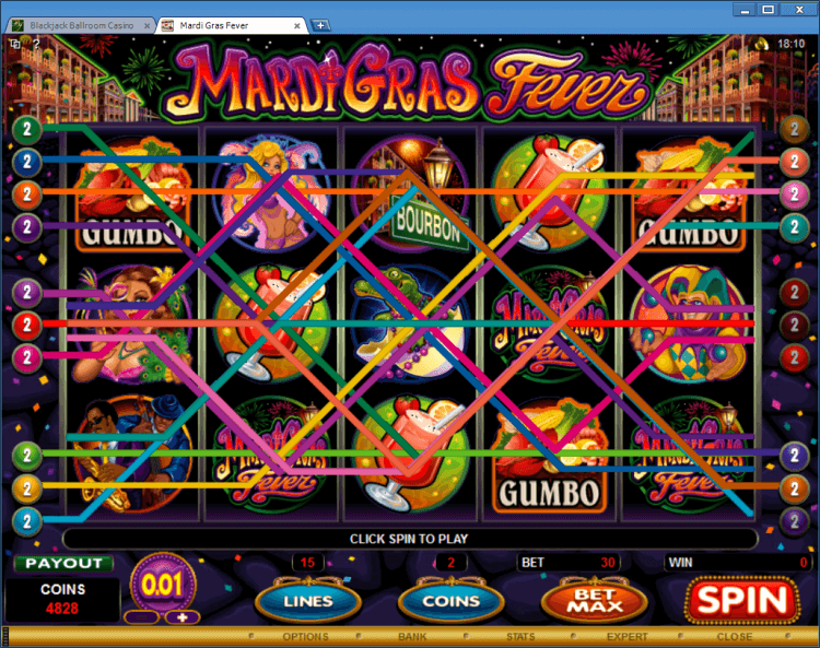 Mardi Gras Fever bonus slot BlackJack Ballroom gambling online casino