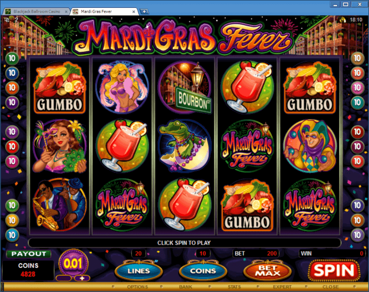 Mardi Gras Fever bonus slot BlackJack Ballroom gambling online casino