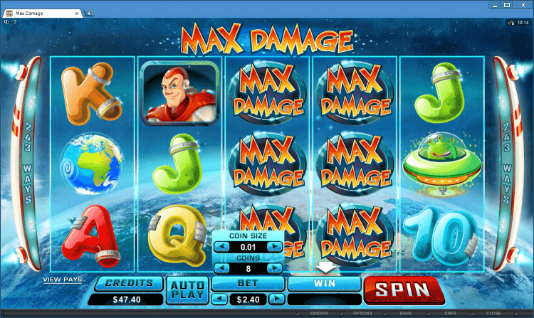 Max Damage bonus slot BlackJack Ballroom online casino gambling