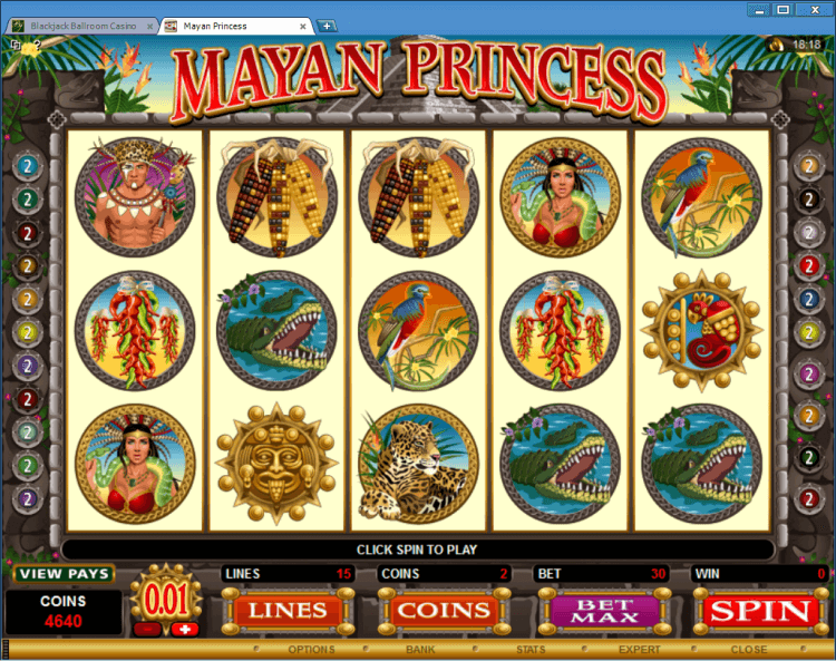 Mayan Princess regular video slot BlackJack Ballroom online casino gambling