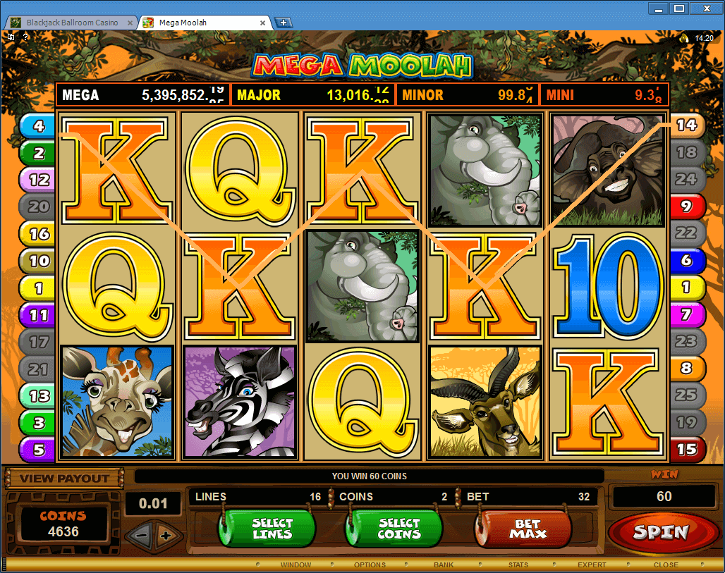 Jungle Mega Moolah slot (Microgaming). Read review