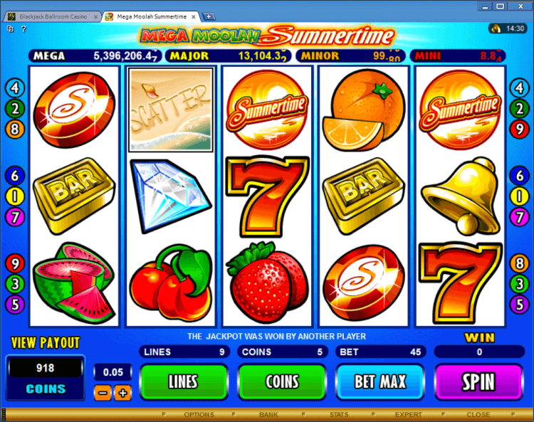 Mega Moolah Summertime progressive slot BlackJack Ballroom online casino app