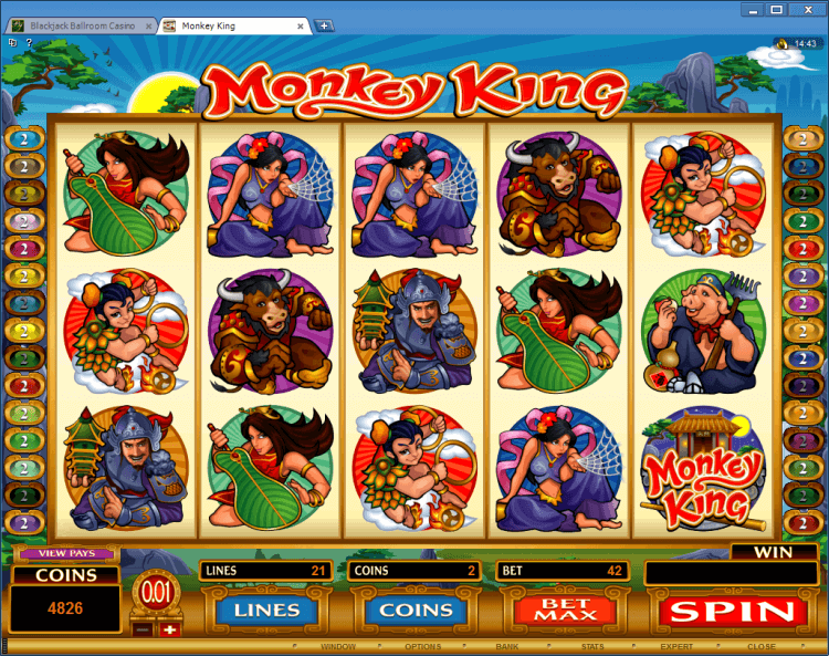 Monkey King bonus slot BlackJack Ballroom online gambling casino app