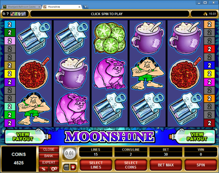 Moonshine bonus slot BlackJack Ballroom online gambling