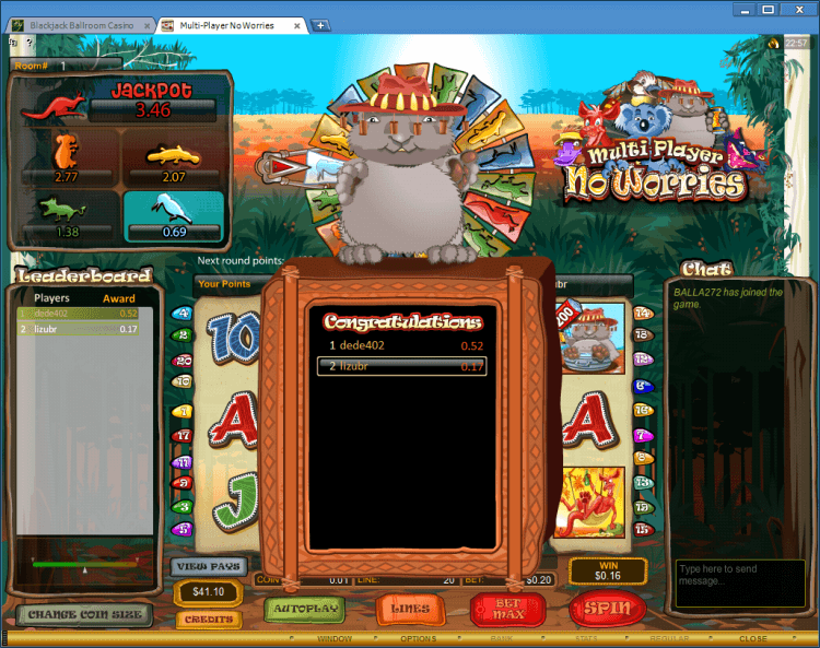 Multi-Player No Worries BlackJack Ballroom online casino gambling