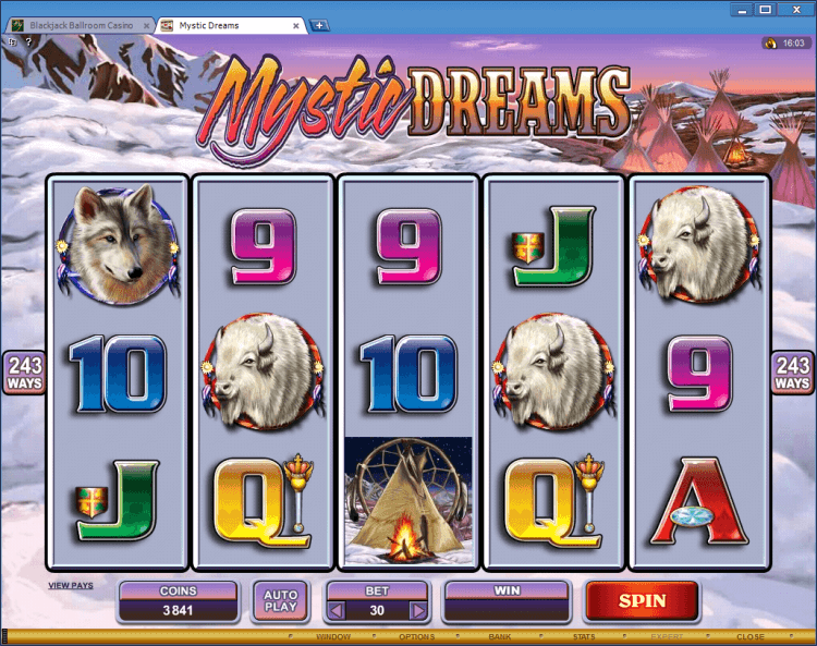 Mystic Dreams bonus slot BlackJack Ballroom online casino app