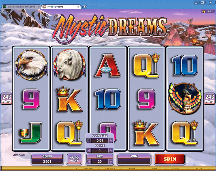 Mystic Dreams bonus slot BlackJack Ballroom online casino app