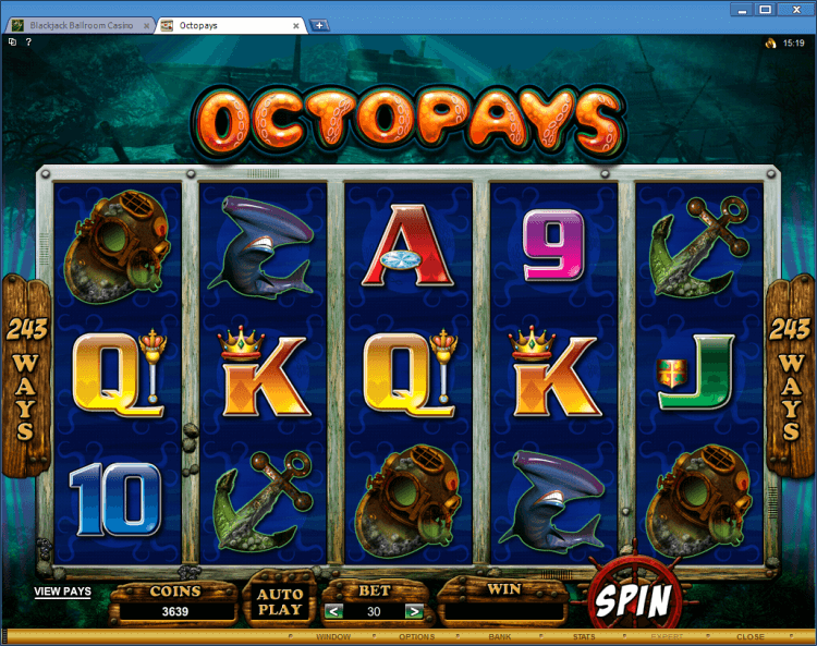 Octopays bonus slot BlackJack Ballroom online casino app