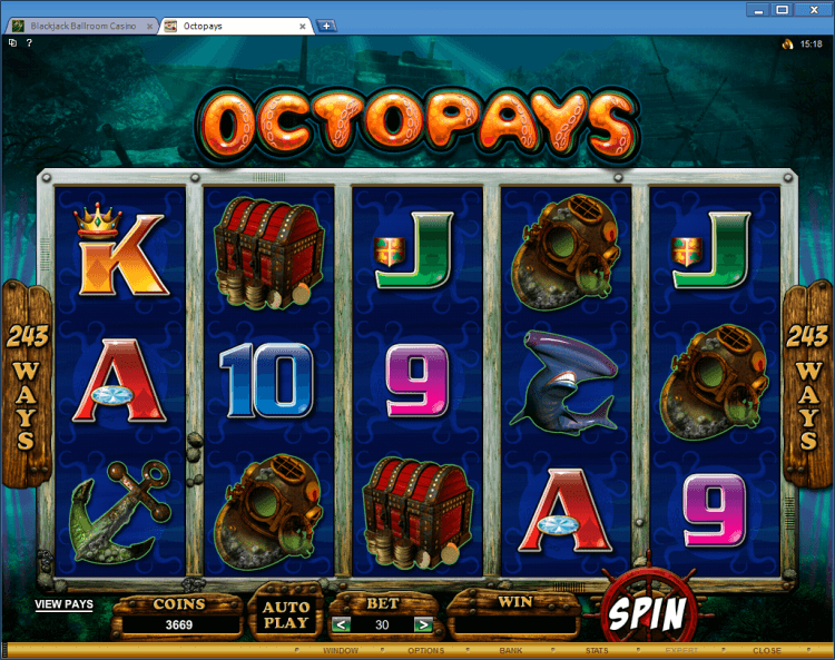 Octopays bonus slot BlackJack Ballroom online casino app