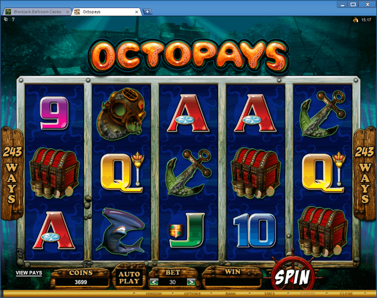 Octopays bonus slot BlackJack Ballroom online casino app