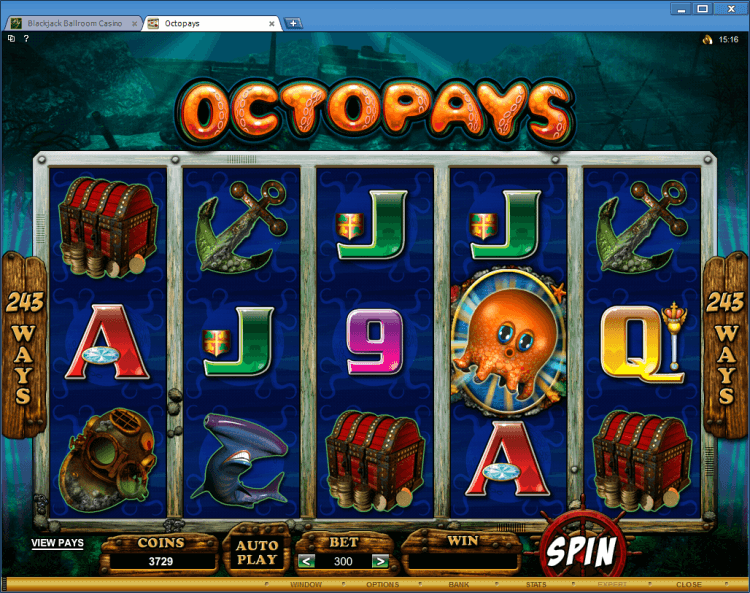 Octopays bonus slot BlackJack Ballroom online casino app