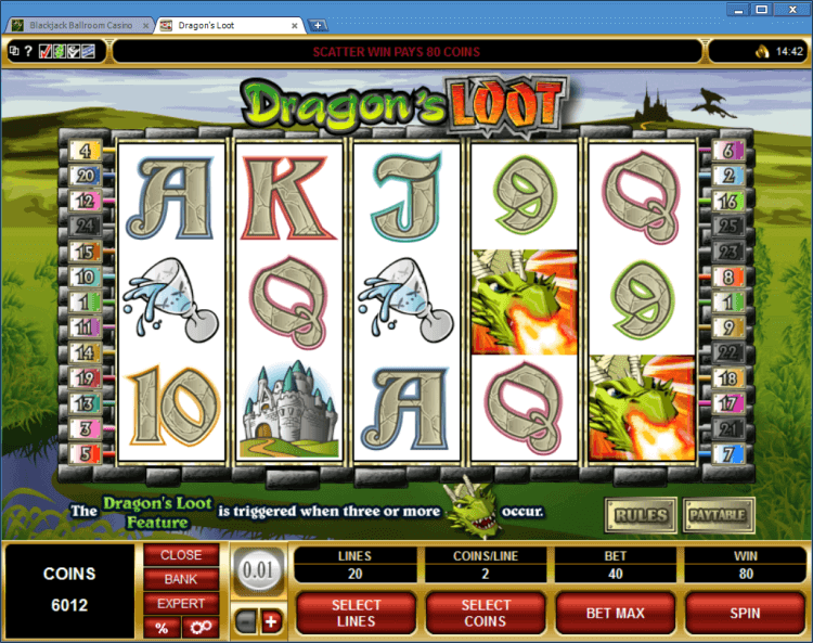 Online casino application bonus slot Dragoon&#8217;s Loot BlackJack Ballroom