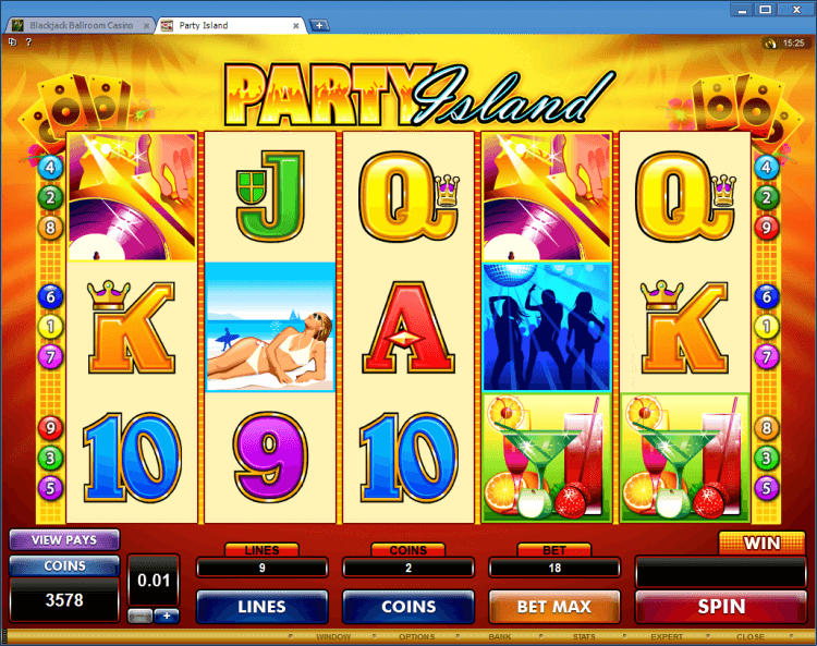 Party Island regular video slot BlackJack Ballroom online casino app