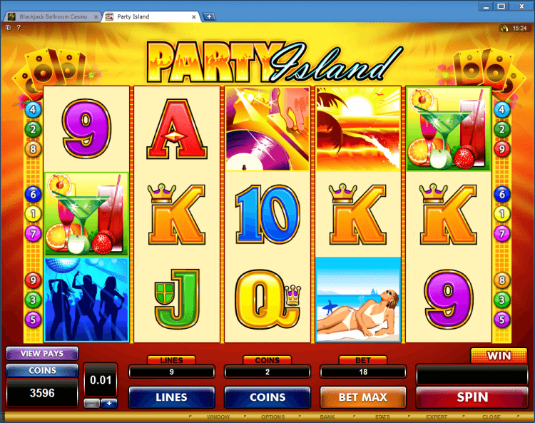 Party Island regular video slot BlackJack Ballroom online casino app