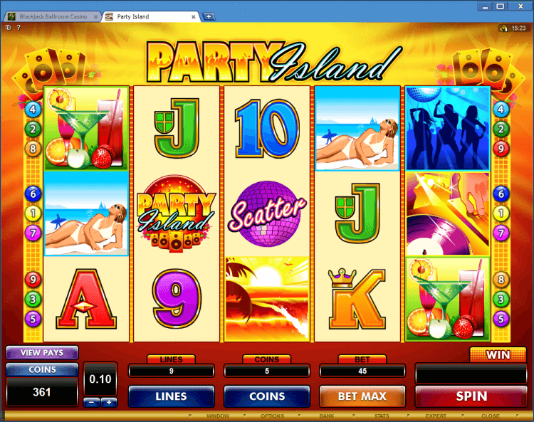 Party Island regular video slot BlackJack Ballroom online casino app