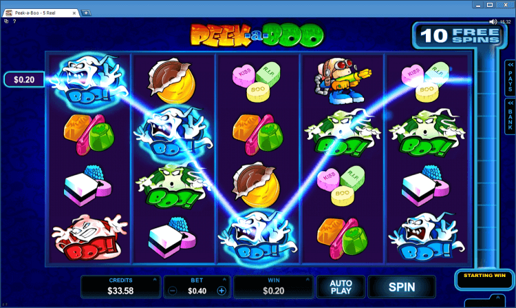 Peek-a-Boo 5 reel bonus slot BlackJack Ballroom online casino app