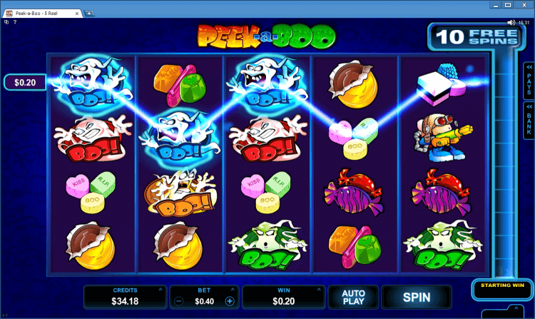 Peek-a-Boo 5 reel bonus slot BlackJack Ballroom online casino app