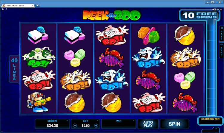 Peek-a-Boo 5 reel bonus slot BlackJack Ballroom online casino app