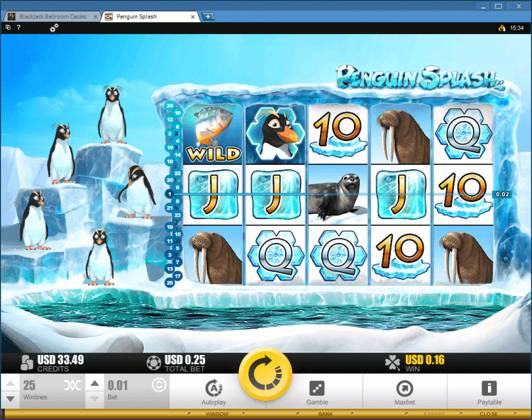Penguin Splash bonus slot BlackJack Ballroom online casino gamble
