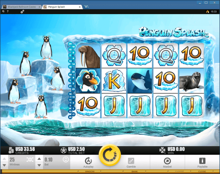 Penguin Splash bonus slot BlackJack Ballroom online casino gamble