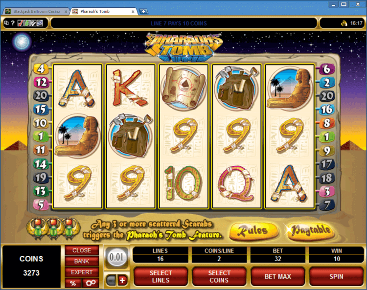 Pharaoh&#8217;s Tomb bonus slot BlackJack Ballroom online casino app
