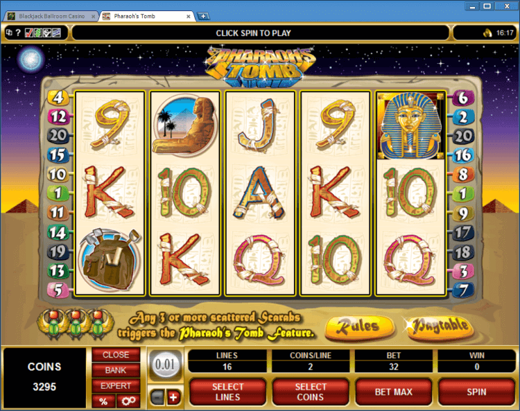 Pharaoh&#8217;s Tomb bonus slot BlackJack Ballroom online casino app