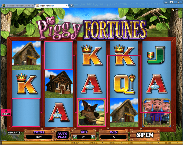 Piggy Fortunes bonus slot BlackJack Ballroom online casino gambling