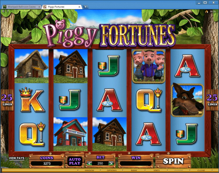 Piggy Fortunes bonus slot BlackJack Ballroom online casino gambling