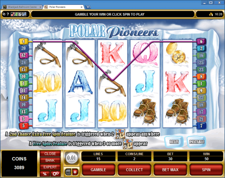 Polar Pioneers bonus slot BlackJack Ballroom online casino app